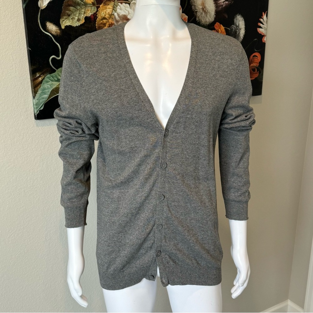 Heathered Gray Relaxed Fit Light Cardigan